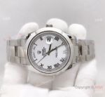 New Upgraded Rolex Datejust II White Roman Dial SS Oyster Watch 41mm